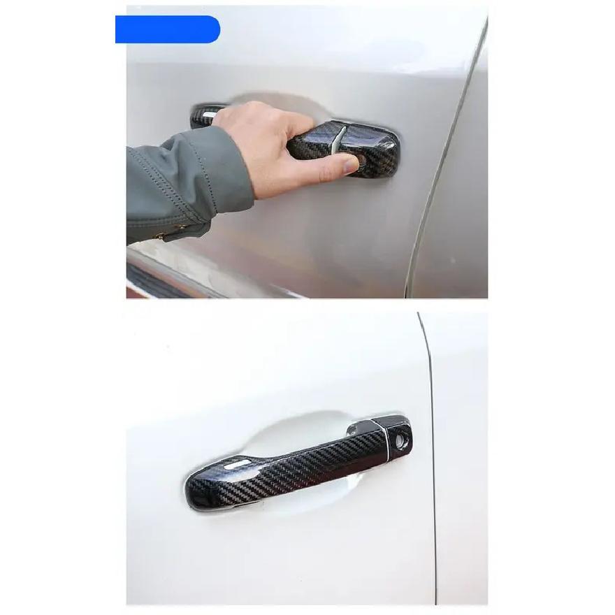 For Toyota Land Cruiser Prado 150 J150 LC150 LC200 2010 -   Carbon Fiber Door Handle Cover Trim Car Styling Accessories
