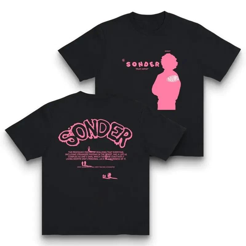 Pink Sonder Rap Shirt Casual Crewneck Streetwear Made In USA For Women For Men L
