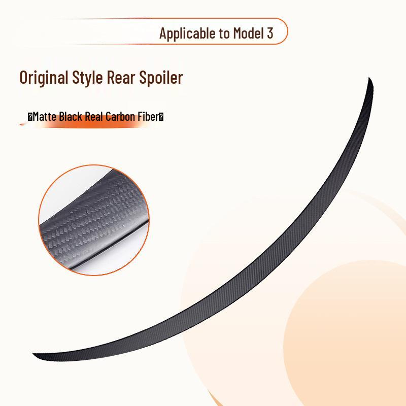Tesla Model Y Rear Spoiler Deflector: Carbon Fiber Performance Edition