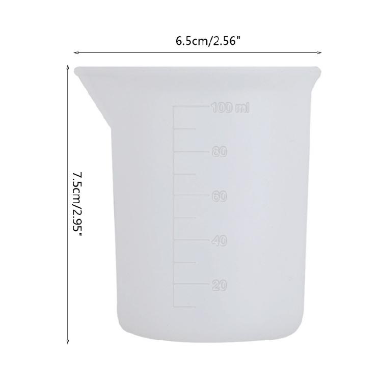Silicone Measuring Cups for Resin Non-Stick Mixing Cups Glue Tools,Precise Scal