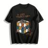 Vintage Rubik's Cube Strategy Steps Print Casual T-Shirt Pure Cotton T-shirt