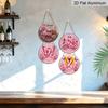 4Pcs Breast Cancer Awareness Pink Ribbon Round Aluminum Sign Set, Warrior Hope Faith Love Floral Truck Hummingbird Butterfly Ptint