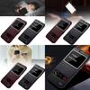 Für Samsung S6 S7 S7edge S6edge Premium Leder Handyhülle mit strapazierfähigem Doppel-Fenster-Klappdeckel für Büro und Pendeln