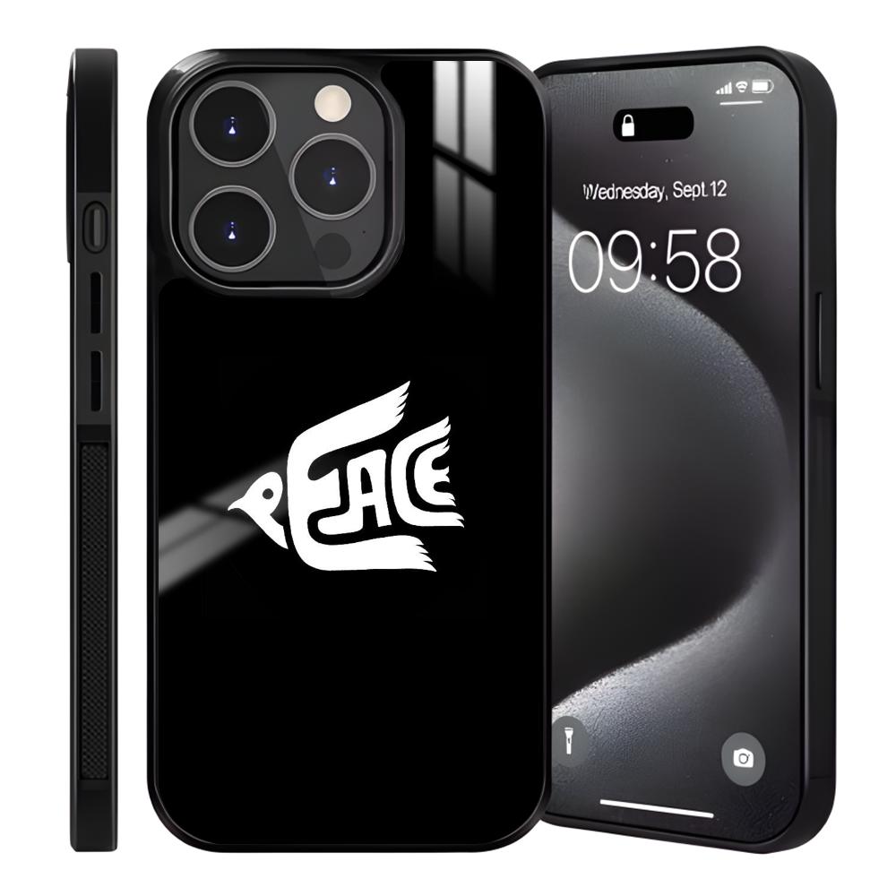 For Peace no War Phone Case For iPhone 16 15 14 13 12 11 Pro Max Plus Mini Magnetic Magsafe Wireless Charging Cover