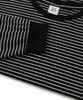 WEST GRAND BOULEVARD Semi-Over Stripe Long Sleeve Black