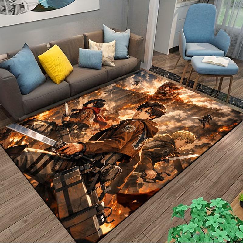 Anime Warrior Designed floor mat, suitable as a non-slip mat for the living room or bedroom sofa