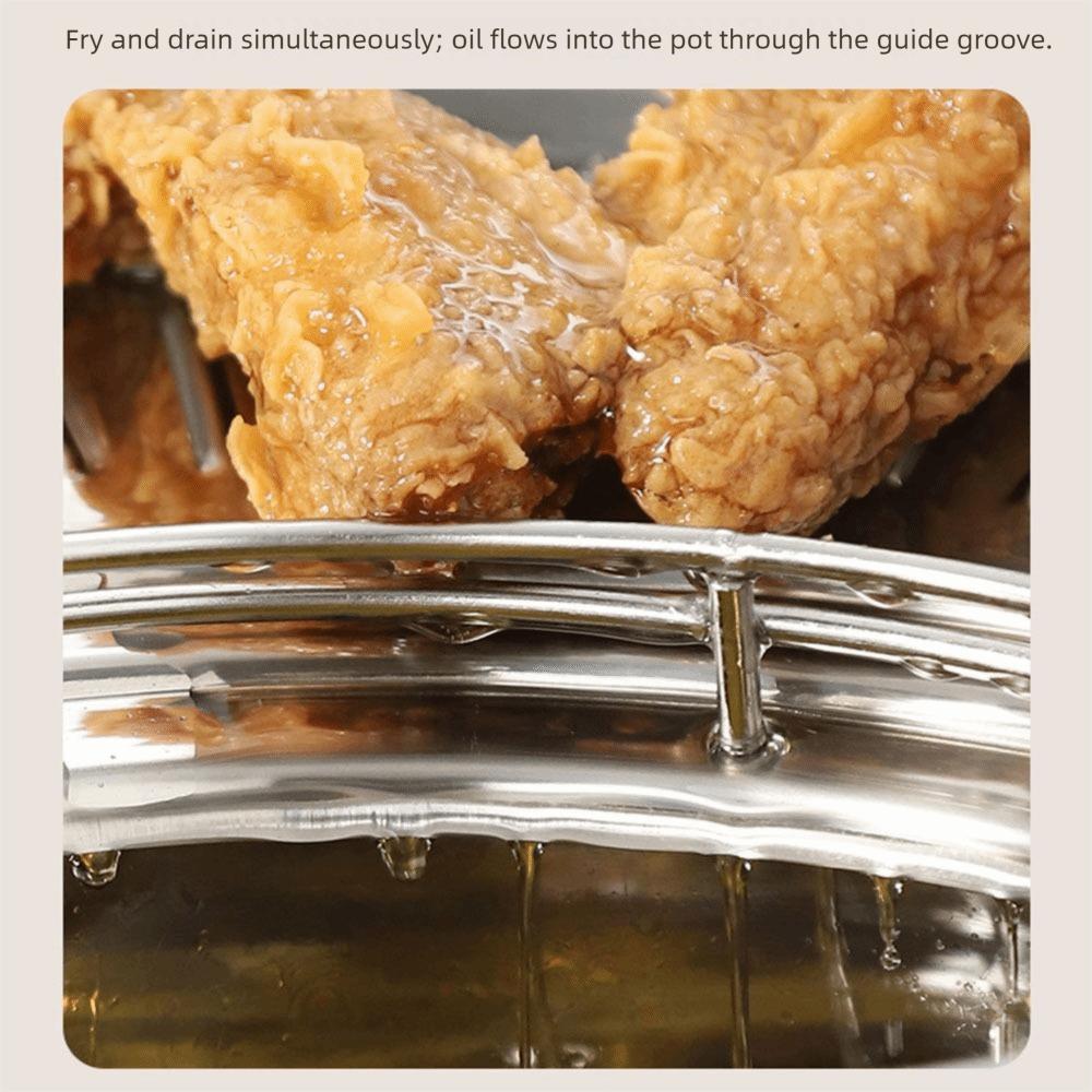 Round Strainer Fried Food Draining Rack Food Grades Food Cooling Pan  Cooking