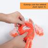 Floppy Lobster Interactive Dog Toy USB Rechargeable Vibration Modes Cat Toy Electric Realistic Wagging Lobster Toy Catnip Addable Stress-relieving Pet