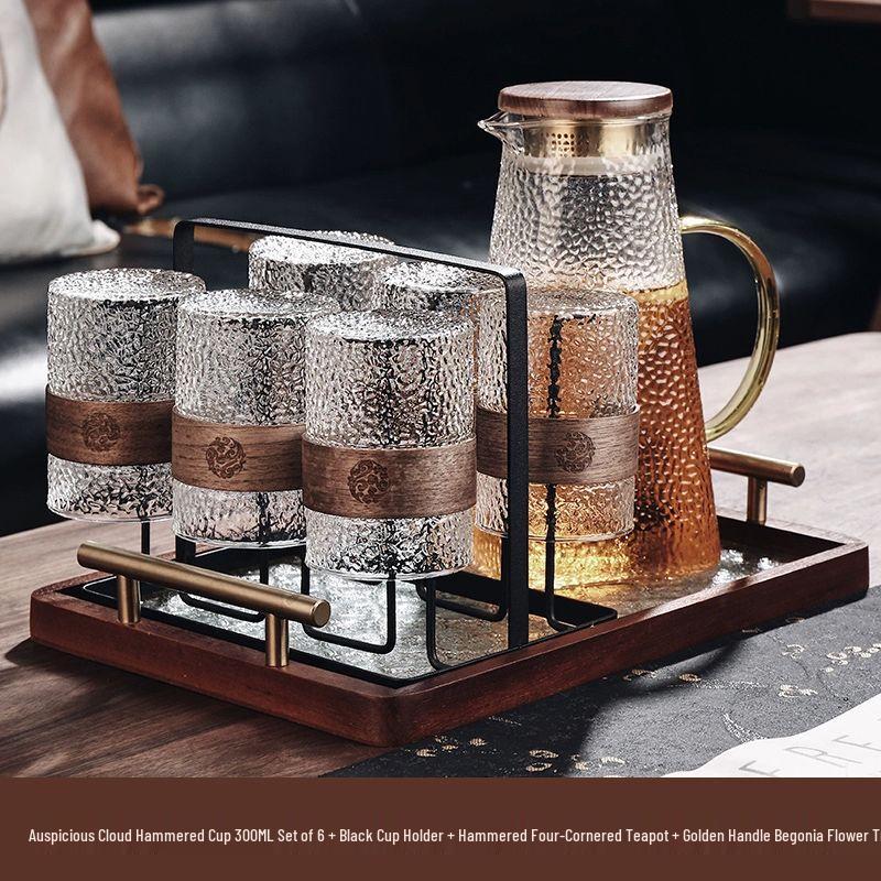 Chinese Retro Heat-Resistant Glass Teacup Set