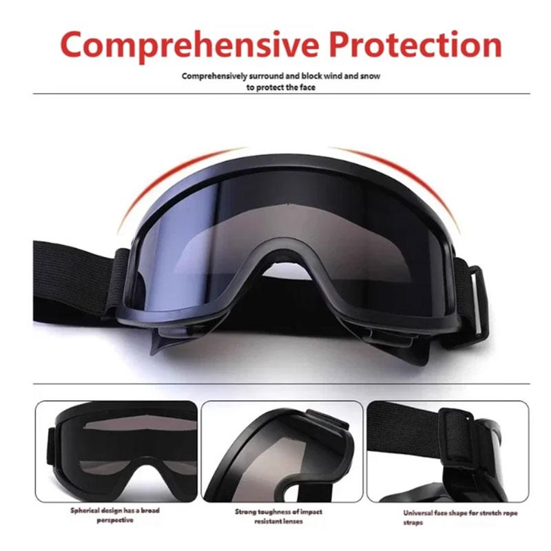 Anti-Fog Ski Goggles for Adults Windproof Lens with Soft Fleece Padding, for Snowboarding Motorcycle & Hiking