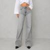 Jeans Elasticizzati a Gamba Dritta da Donna Trendy Larghi a Gamba Larga Pantaloni in Denim con Tasche Comfort Stretch Pantaloni in Denim Baggy Jeans a Vita Alta per Donna