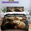 3PC Custom Name Highland Cow Portrait Bedding Set Printed Bedding Set Duvet Cover Closure Includes 1 Duvet Cover & 2 Pillowcases for All Seasons Bedro
