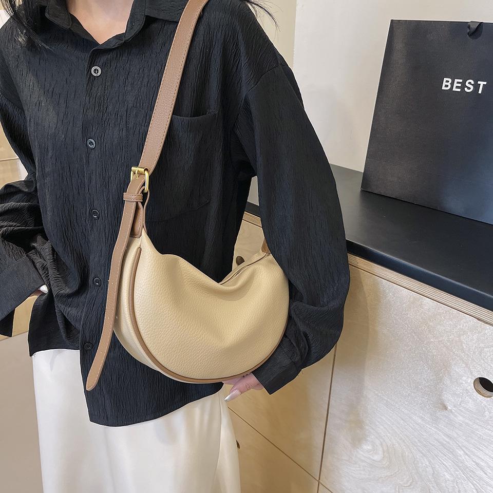2025 Autumn/Winter Women's Versatile Soft Leather Dumpling Bag, Single Shoulder, Crossbody, Underarm Style