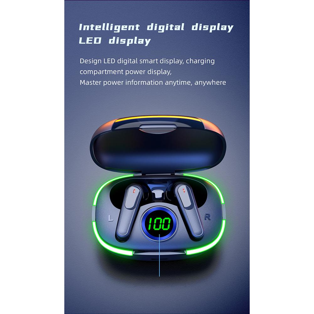 1 Pair Pro 80 TWS Wireless Bluetooth-compatible Headset With Microphone Led Display Ipx4 Waterproof Sports Earphone