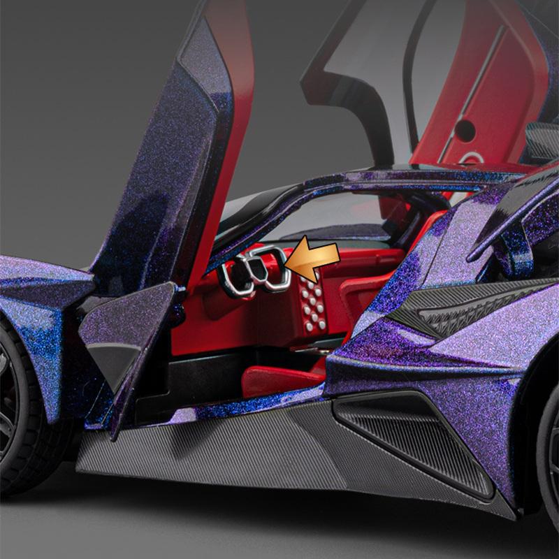 1/18 Apollo Project EVO Alloy Concept Sports Car Model Diecasts Metal Track Racing Car Vehicles Model Sound Light Kids Toys Gift