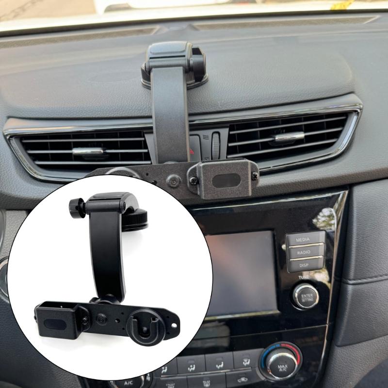 Car Dashboard Transceiver Mount Adjustable Hand Microphone Stand with Strong Suction Cup for Vehicle Communication