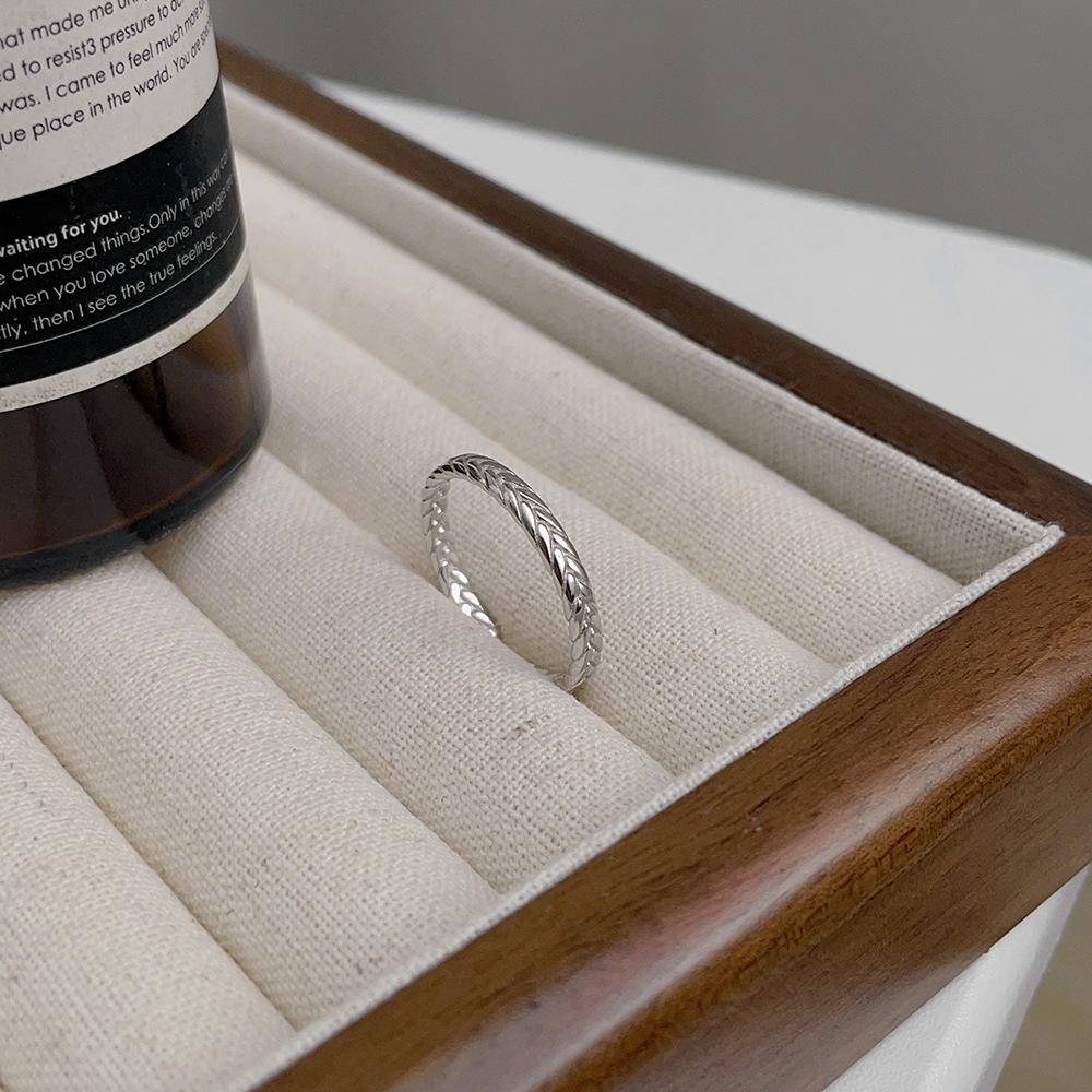 Korean Version Index Finger Ring Greek Muse Twist Plain Ring Ring Opening Adjustable Versatile Simple