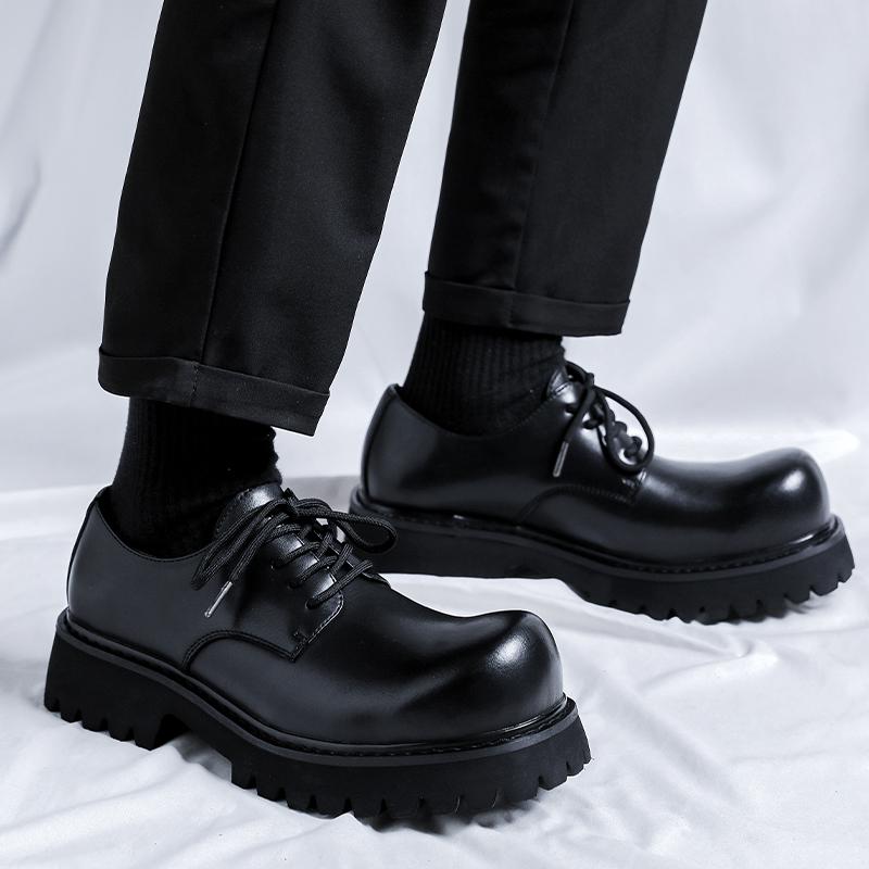 FashionSpring Мужская платформа Breathe Small Leather Shoes Новая модная тенденция — фото 4