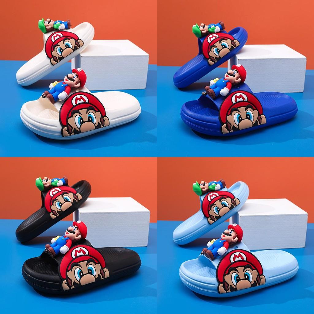 Mario Childrens Sandals Summer Eva Non Slip Cartoon Indoor Flip Flops For Boys And Girls