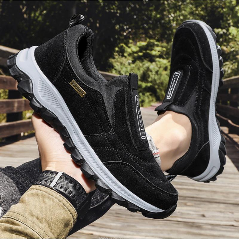 Pantofi de drumeție în aer liber Pantofi pentru bărbați, pantofi de iarnă, pantofi casual pentru bărbați, pantofi din piele de căprioară, respirabil, pantofi de mers antiderapant, încălțăminte