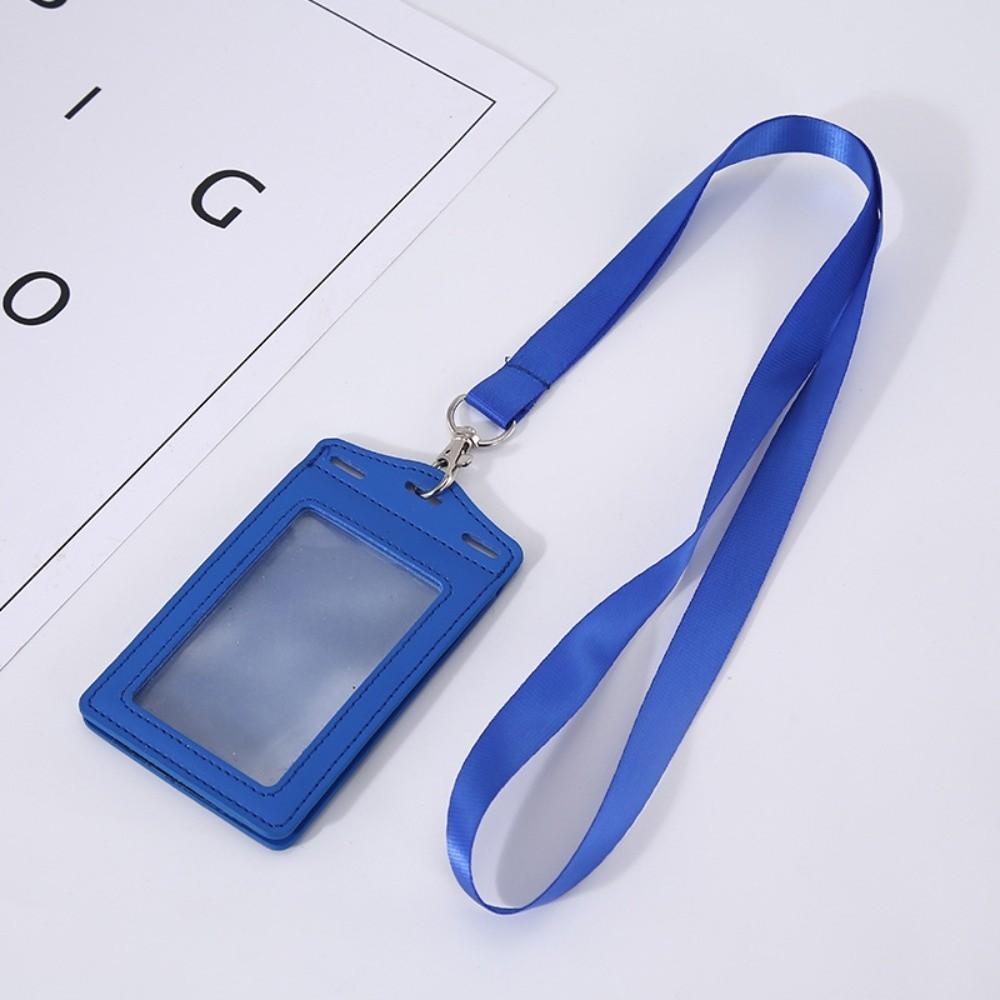 PU Leather Badge Holder Trifold Duty ID Card Holder for ID Name Card Business Name Tag Student ID Card