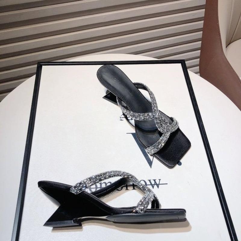 

Slippers and Women s Shoes - New Style Elegant Platform Shoes with Square Toe and Thin Heel Sandals 35 чёрный