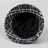 Middle-Aged Old Man Ji Mother Hat Lady Warm Thickened Foreign Gas Woolen Basin Hat Grandma Plaid Bucket Hat