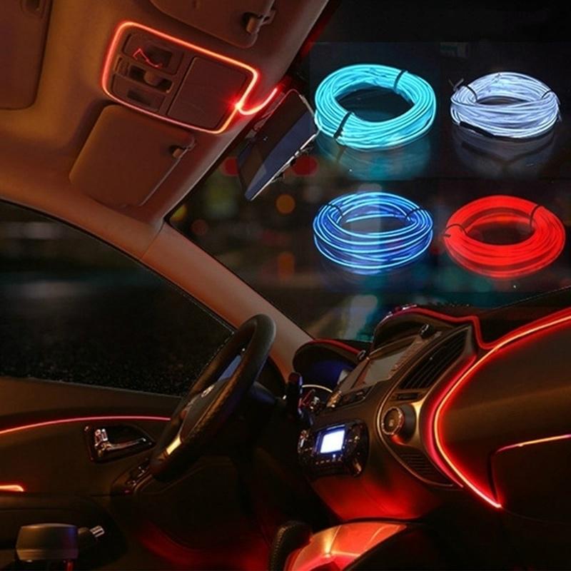 Buy 12V Car Interior Cold Light Atmosphere Decoration Light Strips Car Decoration Light at