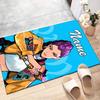 Custom KPop Demon Hunters Mat Personalized Name, Polyester Washable Indoor Entryway Rug, Gift for Christmas, Easter, Thanksgiving Day