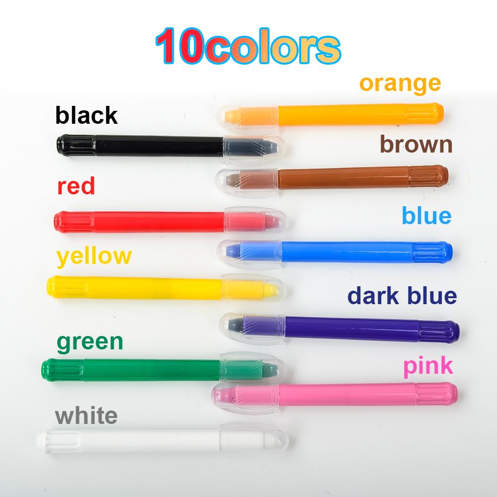 Hot Sale 10 Colors Non-Mess Crayons for Toddlers Safe Art Supplies Coloring Drawing Set Back to School Kindergarten Stationery