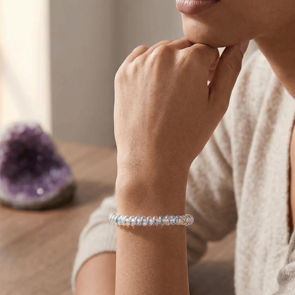 Elegant Stretchable Bracelet Elastic Cord Fashion Jewelry Laser Crystal Bracelet  Meditation