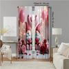 Set Of 2 Versatile Polyester Transparent Curtains Home Decoration Valentine Use Bedrooms Living Rooms Curtain Ideal For Room