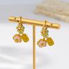Original new new Chinese earrings enamel drip glaze retro Chinese style one wear more earrings get rich lion stud earrings