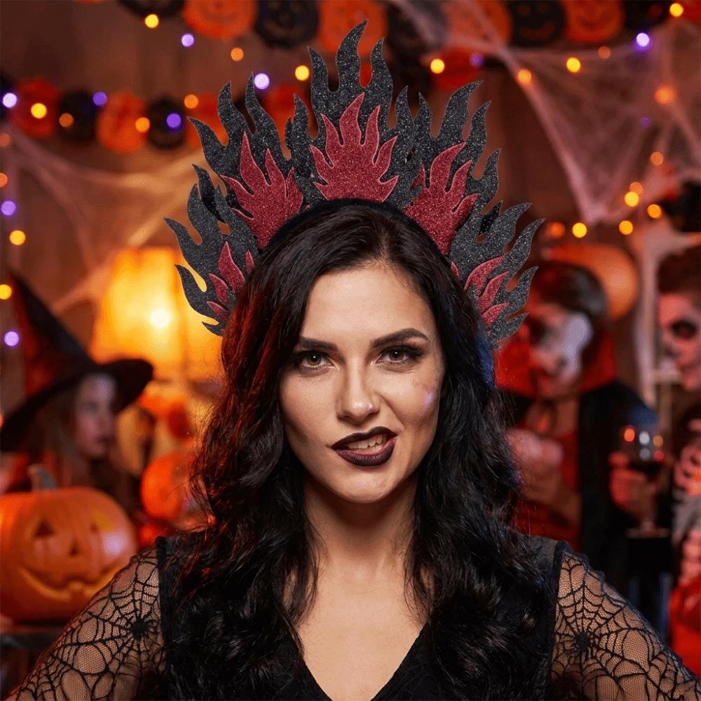Bequemes Halloween-Haarband Feuerförmig Feuerförmiges Stirnband Cosplay-Party
