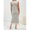 Spring/Summer New Slim Intercolored Women's Knitwear Striped Long Skirt Fashion Dress