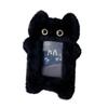 Black Cat Photo Protector Case 3-inch ID Credit Case Portable Star Chasing Pendant Keychain  Girls