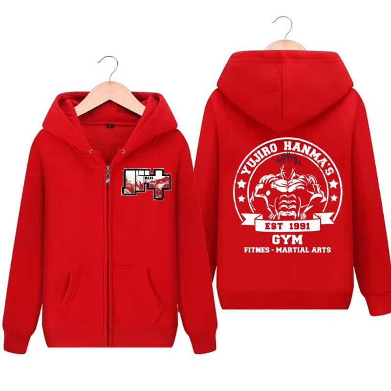 Baki the Grappler Printed Sweatshirt Hoodie Women/Men Harajuku Hanma Yujiro Fashion Men's Zip Coat Autumn Loog Sleeve Unisex Top
