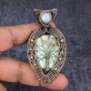 Natural Chrysoprase Gemstone Copper Wire Wrap Jewelry Pendant 2.96" ET-4644