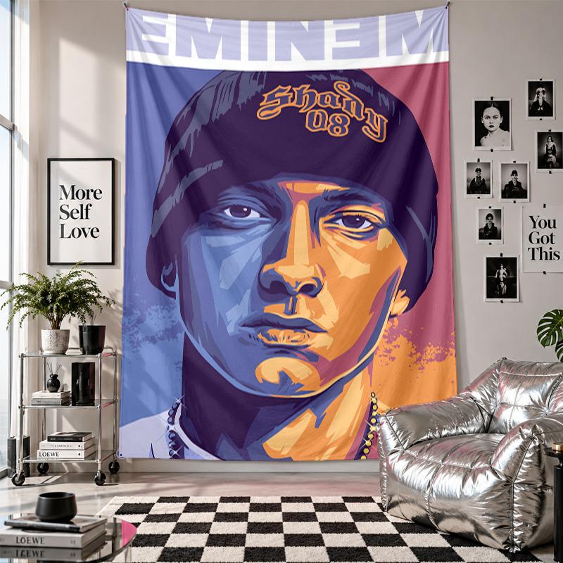 Wall TapestryEminem Art Hanging Cloth Decorative Background Cover for Room Decoration
