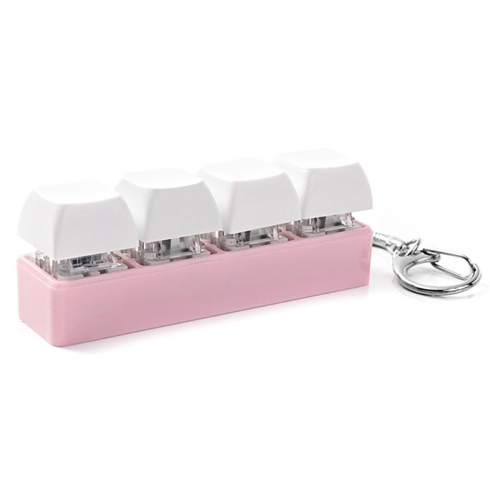 Click Sound Fidget Keyboard Toy 4 Keys Clicker Keychain Relaxing Keycap Keychain Kids
