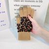 Cycling Outdoor Leopard Keep Warm Simple Velvet Female Gloves Gloves Thick Mittens