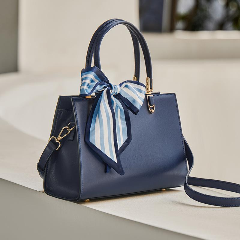 

2025 New Fashion Large Capacity Handbag for Women, Middle-aged Mom Bag, Crossbody Bag, Genuine Leather Women s Bag Wholesale Long27.5CM*.Thick11CM*Hig синий