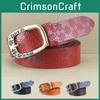 Genuine Cowhide Fashion Belt For Ladies With Vintage Style And Metal Closure