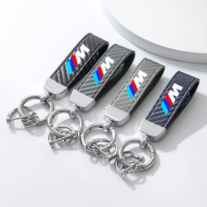 2025 Carbon Fiber Car LOGO Keychain Key Rings Decoration Keyring Pendant For BMW M X1 X2 X3 X5 X6 E46 E39 E90 E36E60 E34 E30