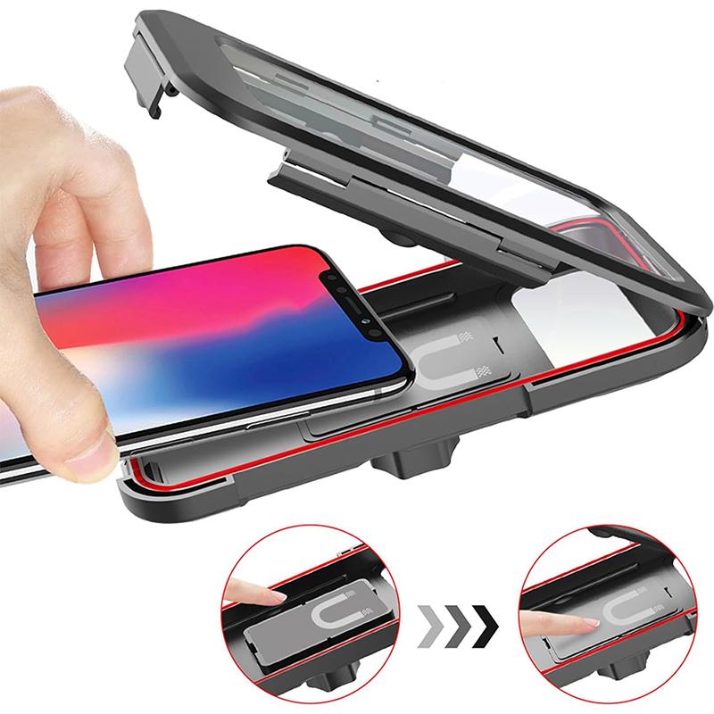 Universell vanntett sykkel motorsykkel telefonholder for Samsung iPhone Xiaomi mobil styrefeste stativ 360° justerbart berøringsskjerm deksel