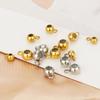 20pcs Stainless Steel Non-slip Silicone Spacer Beads Pendant Charms Clasps Gold Color Bail Beads for DIY Jewelry Making Findings