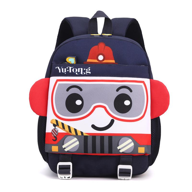 Fashionable And Cute Children s Backpack For Kindergarten Ages 3-6 Cartoon Print темно-синий