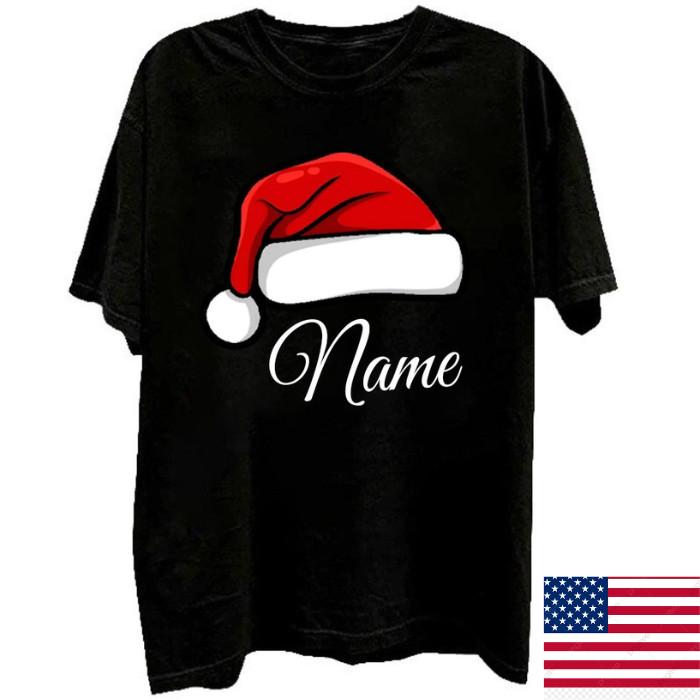 

Custom Name Christmas Design Holiday Tee Xmas Gift for Family, Friend Unisex T-Shirt XL