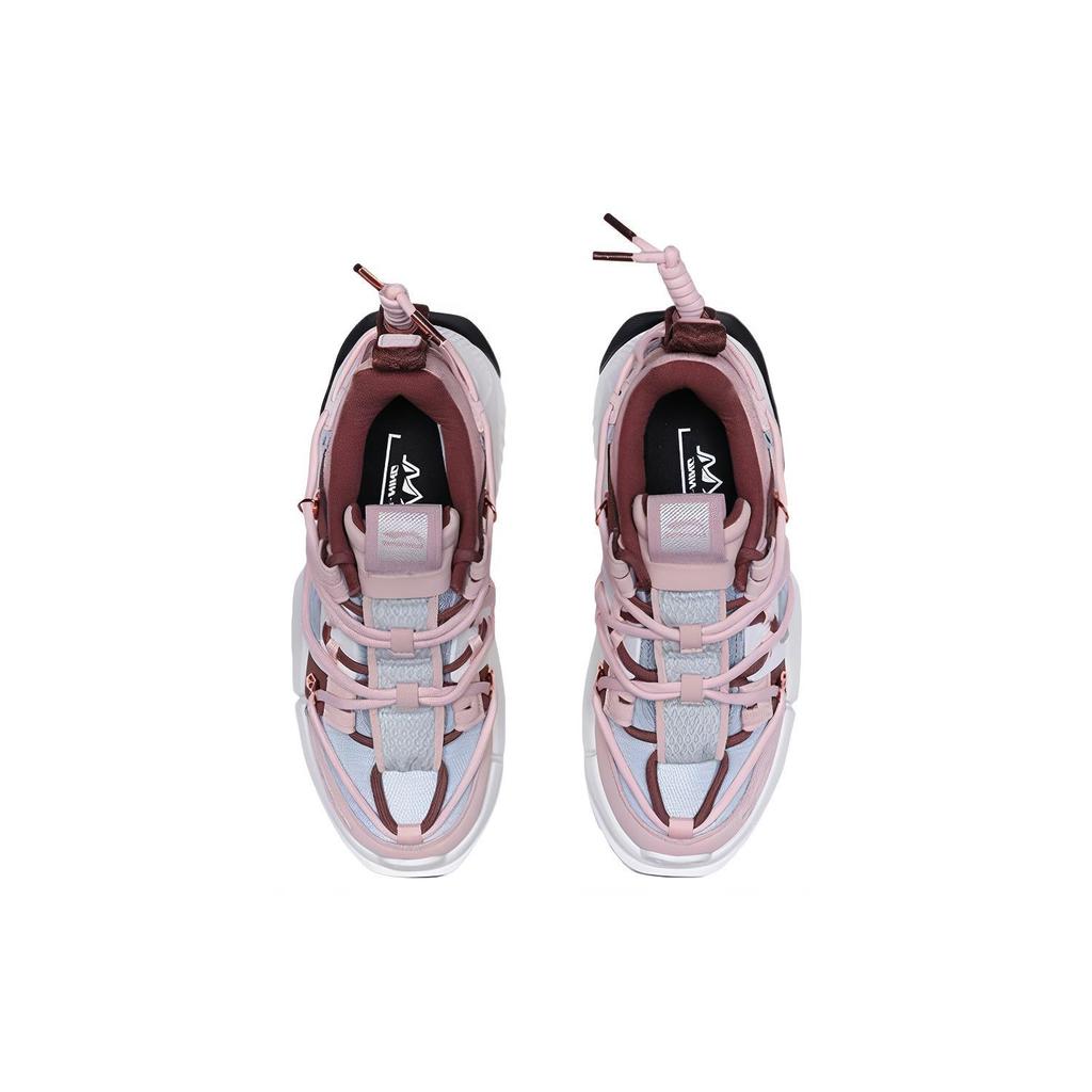 New LiNing Panggu Cherry Blossom Durable Breathable Low Top Casual Shoes Women's Pink Umber