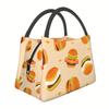 1pc a Charming Burger-Themed Thermal Bag, Designed for Insulation. It Is Not Intended for Direct Food Contact